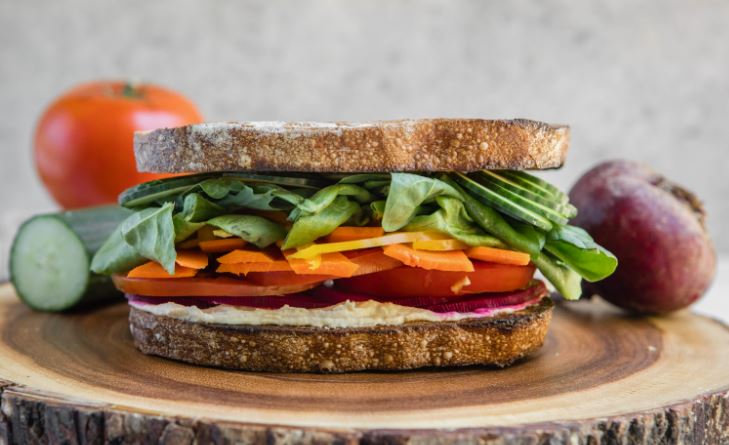 1. Classic Veggie Sandwich