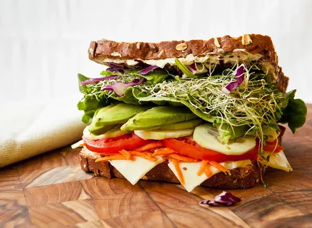 3. Avocado Veggie Sandwich