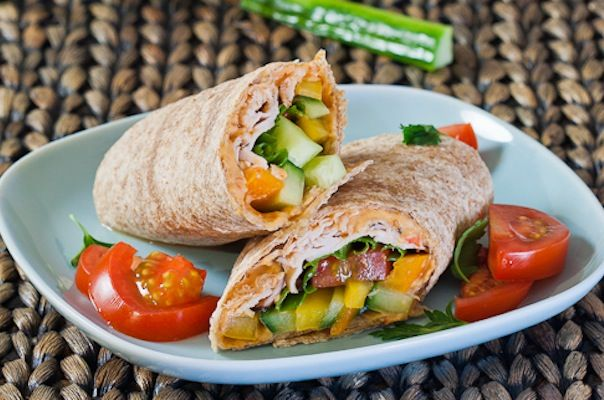 5. Hummus and Veggie Wrap