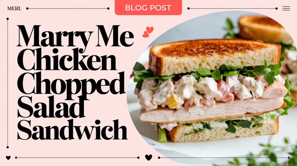 Marry Me Chicken Chopped Salad Sandwich