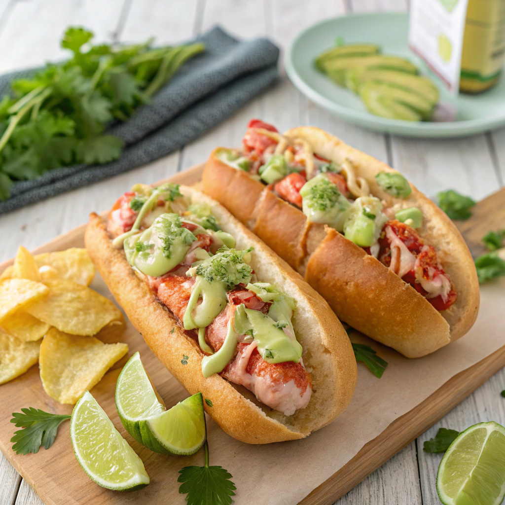 Zesty Lobster Rolls with Avocado-Lime Crema