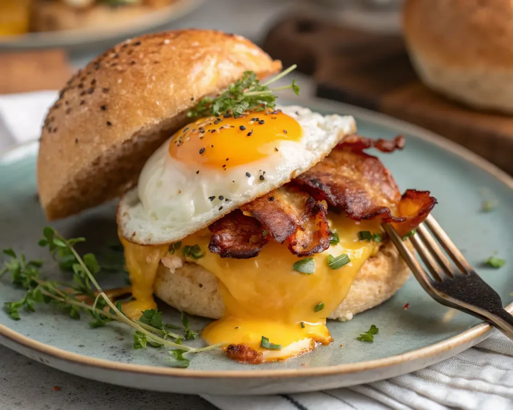 10. Breakfast Slider (Egg, Bacon & Cheese)